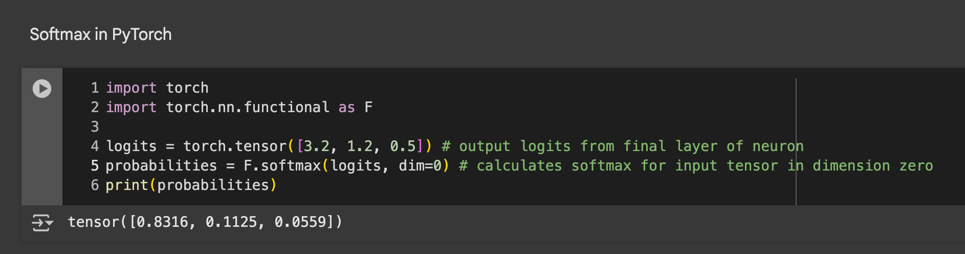 Softmax Activation Function